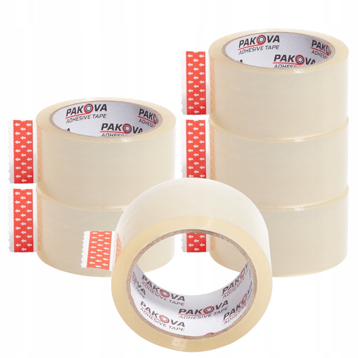 Pakova Transparante verpakkingsstappen 48 mm x 60 m - 6 rollen