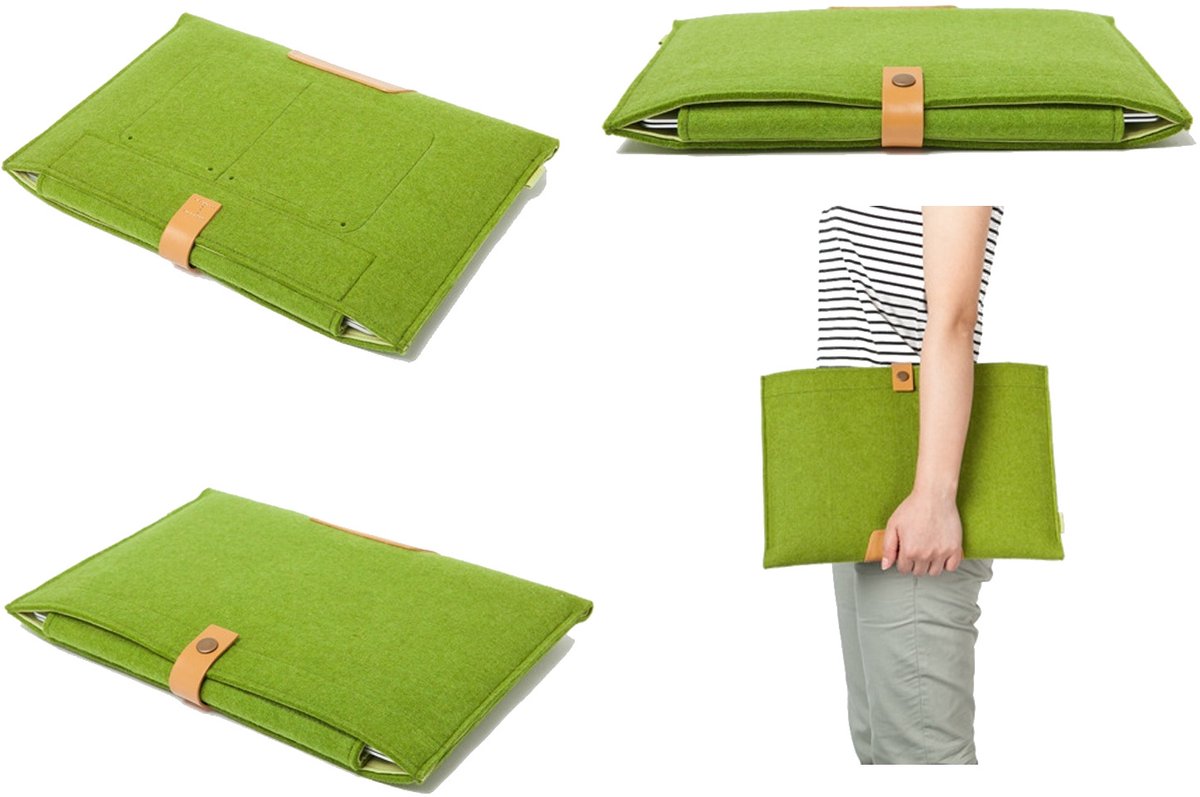 Grote laptoptassen 12-13 inch, stijlvolle Vilt Beschermhoes