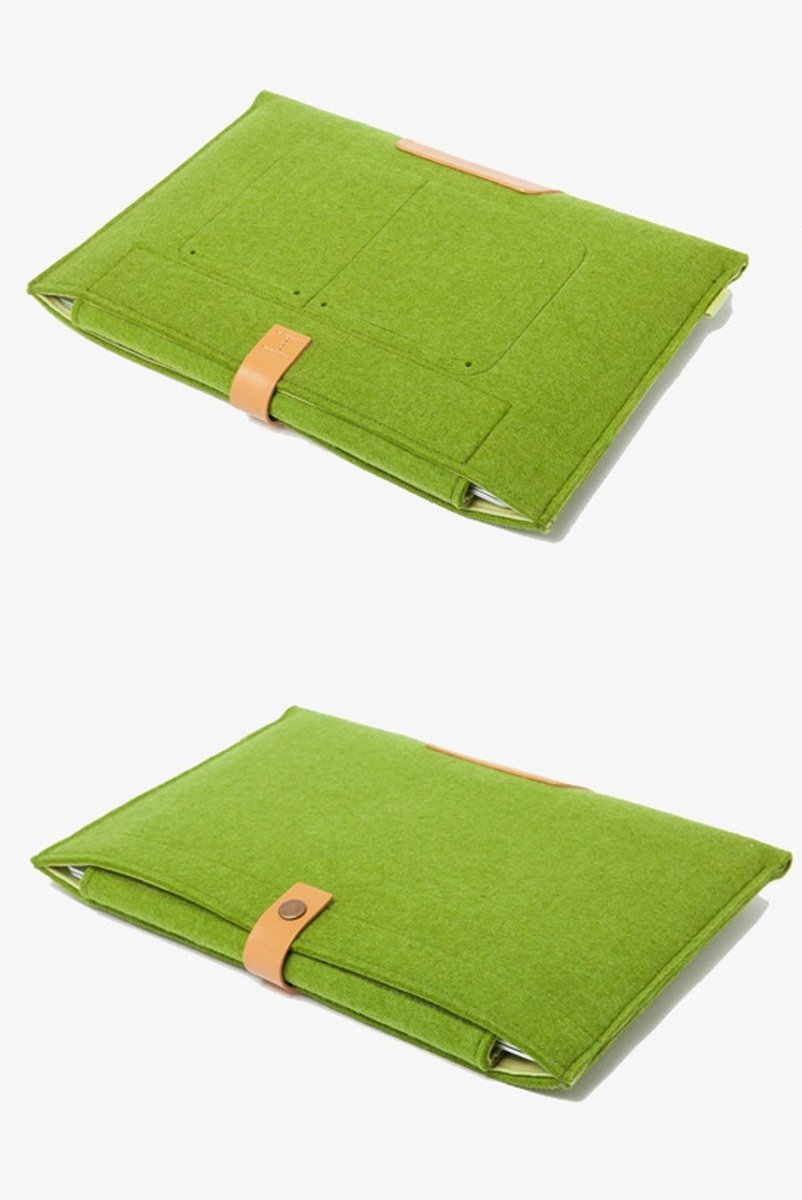 Hoes voor MacBook Air Pro 15" - Groen Vilt, 400x270mm