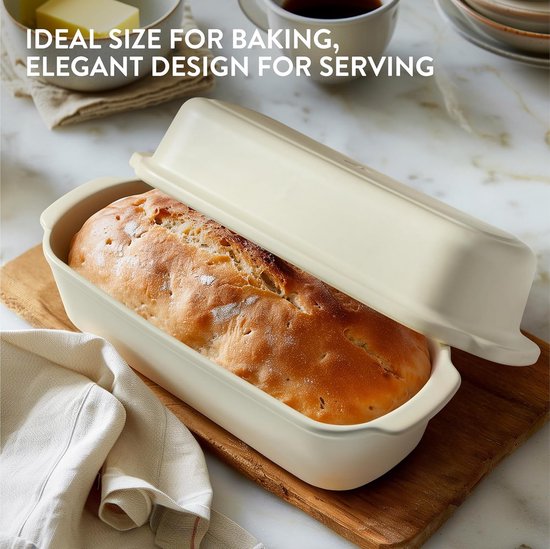 Ovenschaal met deksel, rechthoekige ovenschaal van keramiek, kleine