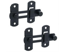 Deurschuif - Overslaggrendel - RVS Deurgrendel met Schroeven - Voor Kasten, Ramen, Kleine Deuren - Geschikt voor badkamers en meubels - Verstelbare afstand 46~88 mm - zilver