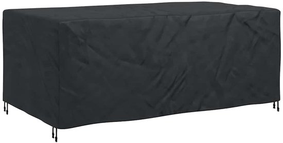 Waterdichte tuinmeubelhoezen van 90 x 80 x 70 cm, 420D Oxford polyester, rechthoekige terrasmeubelhoezen, winddicht, anti-uv tafel- en stoelset hoezen voor regenachtig, besneeuwd en zonnig, zwart