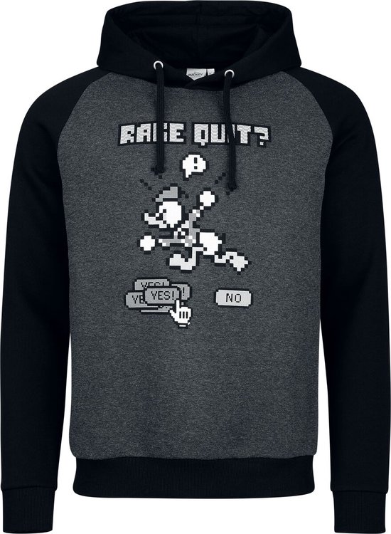 Mickey Mouse Donald Duck - Rage Quit Heren Trui met capuchon - antraciet/zwart - L
