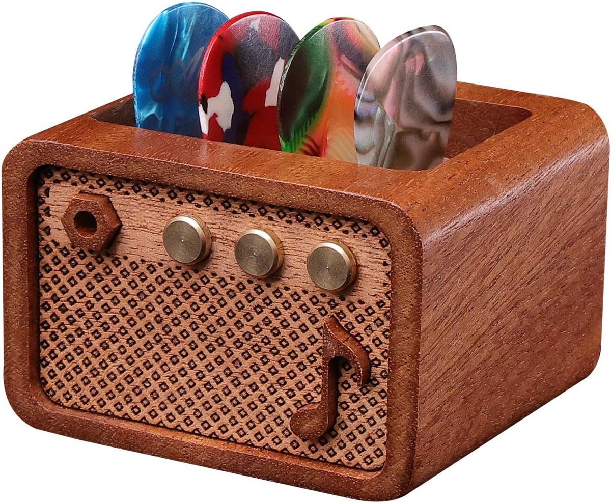 Houten Houder voor Gitaar Plectrums