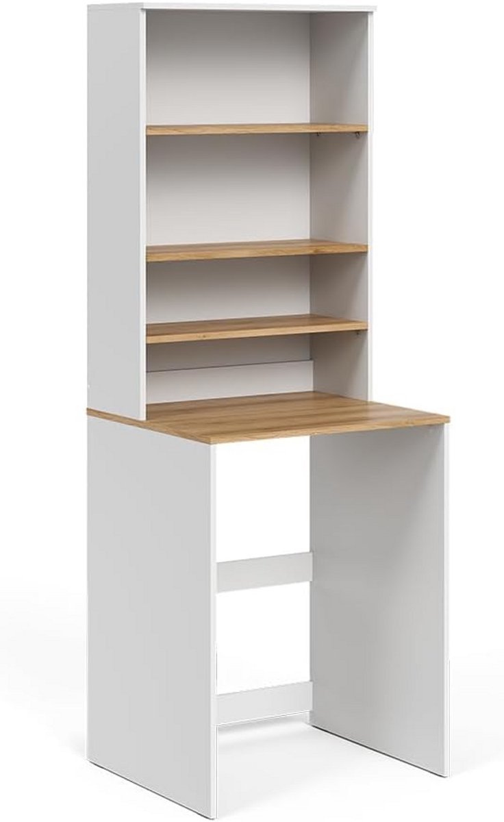 Wasmachinekast met Opbouwrek Wit/Artisan Badkamerkast Opbergruimte