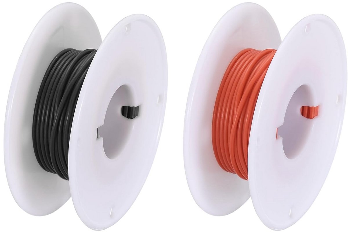 2-Pack Siliconen Draad 28 AWG Zwart & Rood - 15 Meter Totaal - Flexibele Koperen Elektrische Kabel 600V