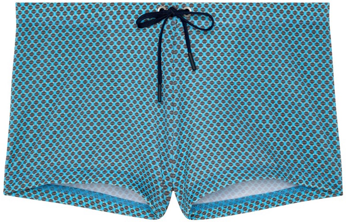 HOM - Cappuccino Swim Short - Blue Print - mannen - S