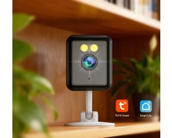 MKR- C12 Mini kubus camera op statief. 2MP, geheugenkaart slot, Werkt op de Tuya en Smartlife app.