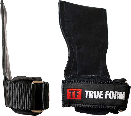 LARA STAR Gewichtheffen Polshaken Riemen voor maximale grip ondersteuning - Deadlift Handschoenen Grip Pads Alternatief in Fitness Gym Power Training Pull Up Deadlifting & Shrugs, Bruin