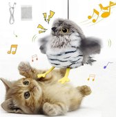 Kattenspeelgoed, vogel, interactief kattenspeelgoed, flappen vogel, kattenspeelgoed, echt fladderen en tjilppen, elektrisch kattenspeelgoed, zelfbezigheid, opladen via USB, kattenkruid speelgoed