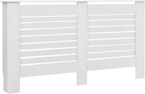 vidaXL Radiatorombouw MDF Wit Radiator Verwarming Ombouw Radiatorbekleding