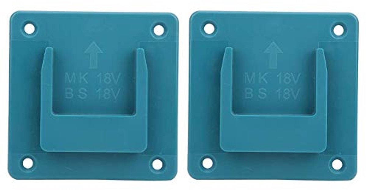 Elektrisch Gereedschaphouder Power Machine Opbergrek Muurbevestiging Opslag Beugel, Elektrisch Gereedschap Accessoires, voor 18V Elektrische Boor Pack van 2 (blauw)