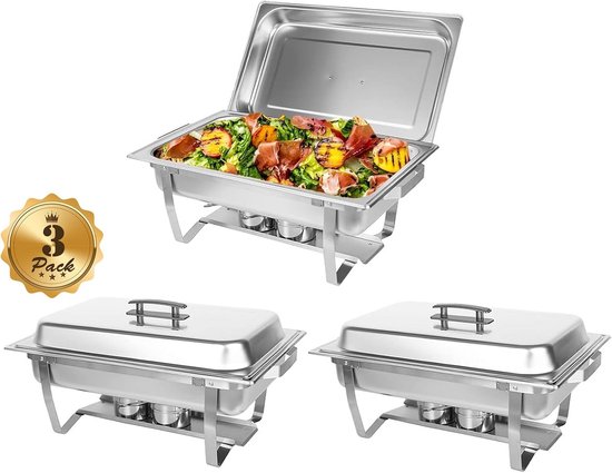 Clever Buffet réchaud - Réchaud - Chafing Dish - Bain- marie - Réchaud - 2x2,4L