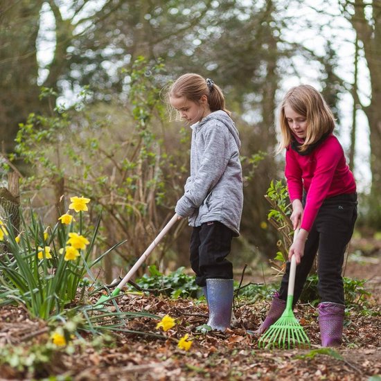 Kinder tuinschep met lange steel voor kleine tuinmannen — afbeelding 2