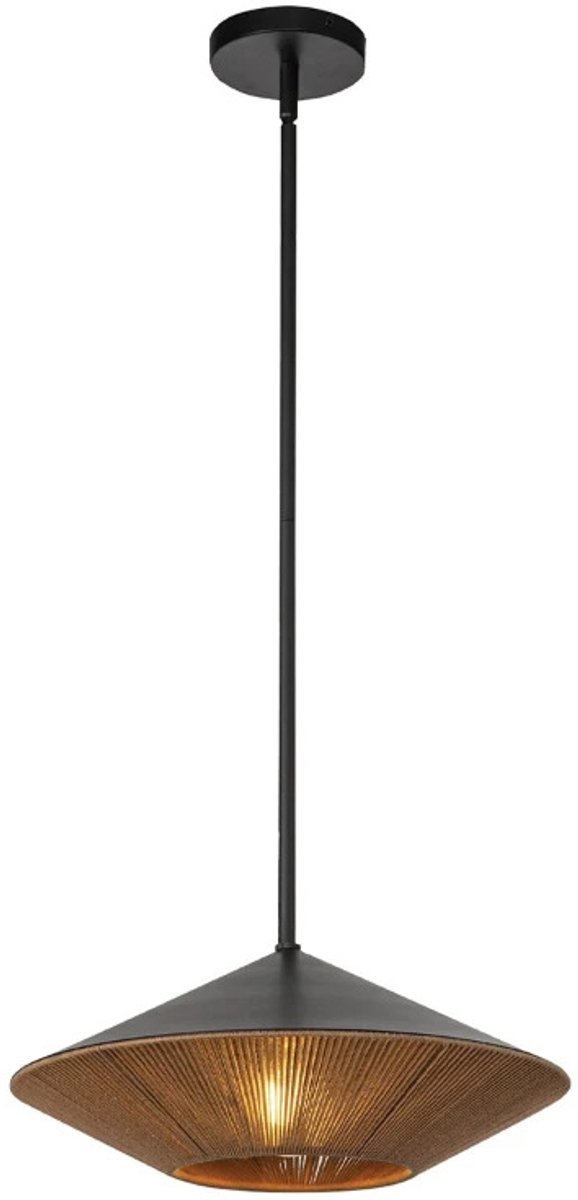 Alora Mood LED Hanglamp Daphne | 1X E27 Max 60W | Matte Black & Natural