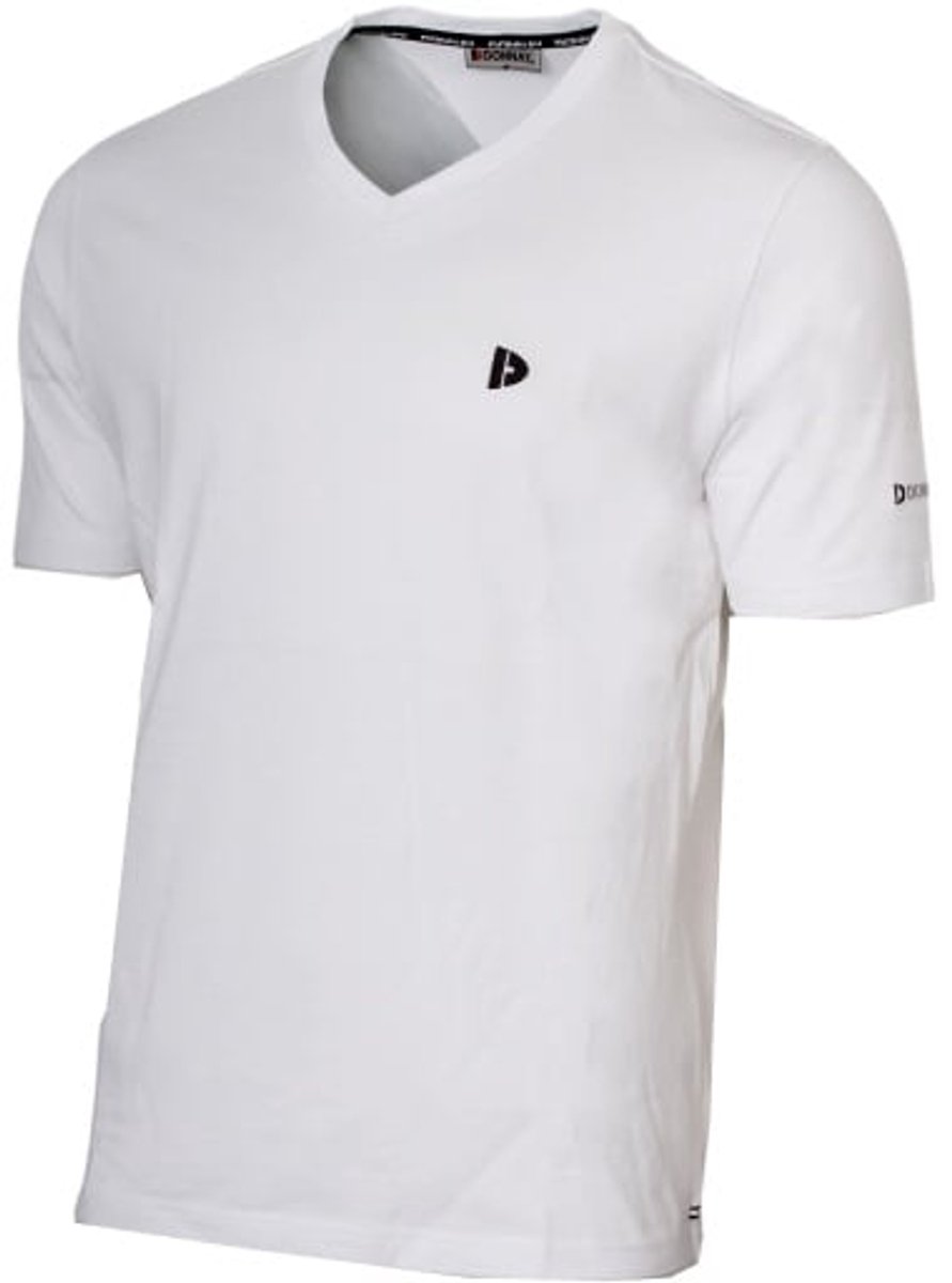 Donnay - T-shirt (Berno) - Sportshirt - V-hals shirt - Heren - White (001) - maat M