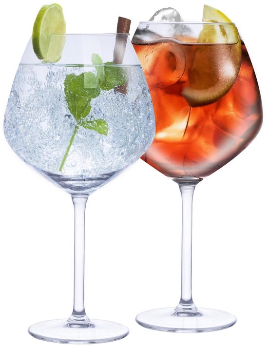 alpina Cocktailglazen 4 Stuks - Glazen voor Gin Tonic, Aperol Spritz en Cocktails - Gin & Tonic Glas 73 cl - Cocktailset - Glas