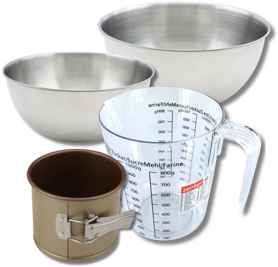 Sustania Kom met deksel, 5 l, set van 4, Schaaltjes, Slakom met deksel, Mengkom, Kunststof (PP) BPA-vrij, Kleur: Lichtgrijs, Pastelroze, Groen en Transparant Deksel, 28 cm, Made in EU