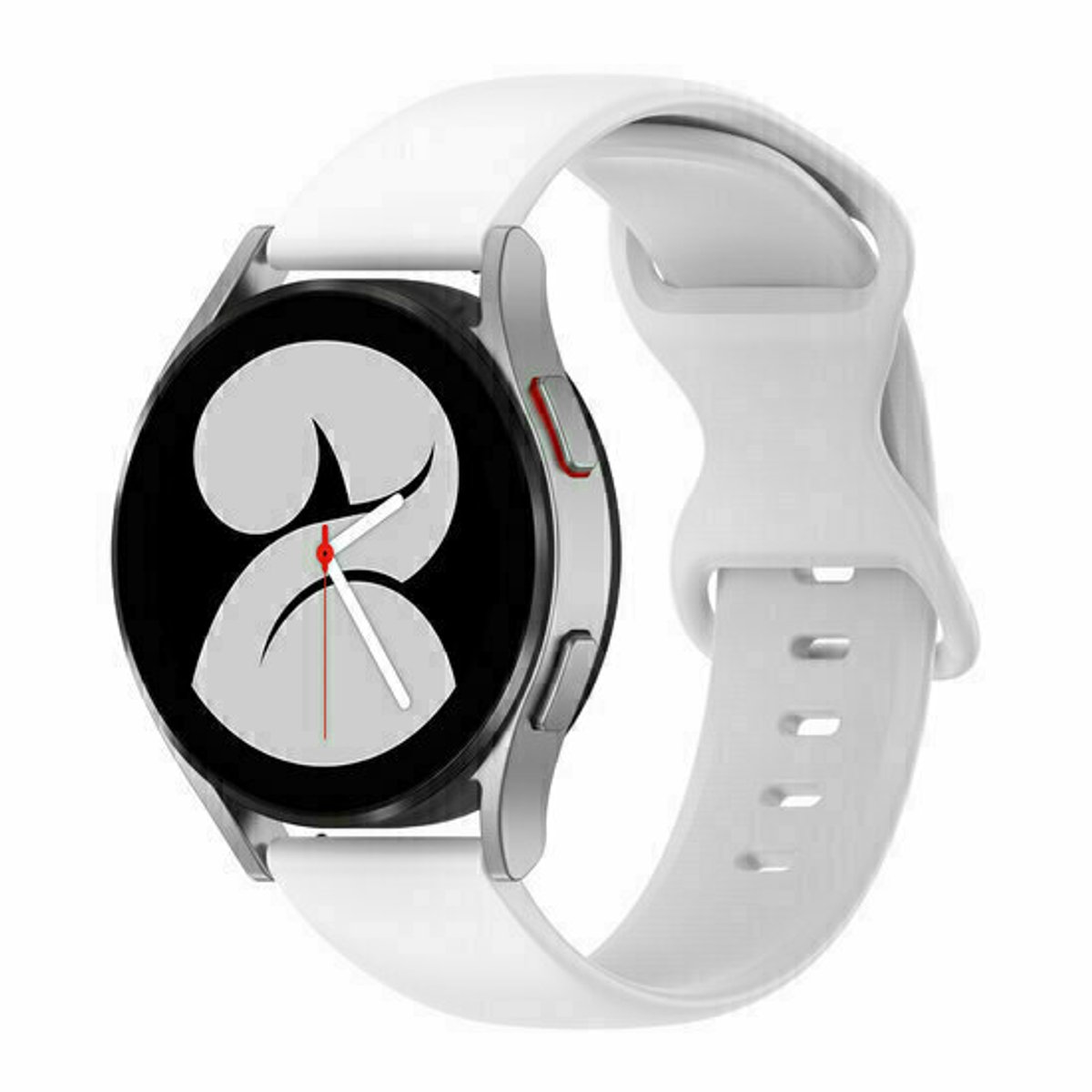 By Qubix - Solid color sportband - Wit - geschikt voor Huawei Watch 5 - 46mm