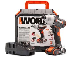 Worx WX291 20 V 2,0 Ah Slagmoersleutel - Compact en Licht met LED-Werklamp en Variabele Snelheid