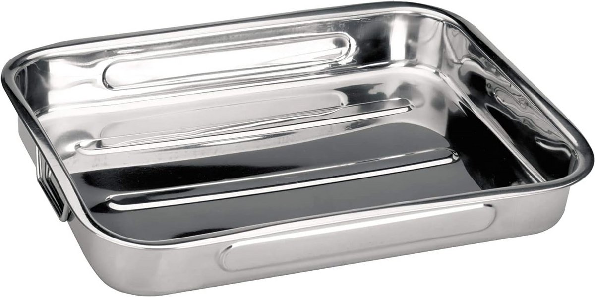 RVS Ovenschaal met Handvatten voor Lasagne en Ovengerechten - 35 x 26 cm