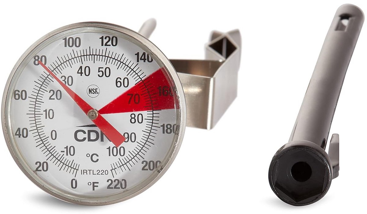 Snelle Drink- en Froththermometer met Roestvrijstalen Clip