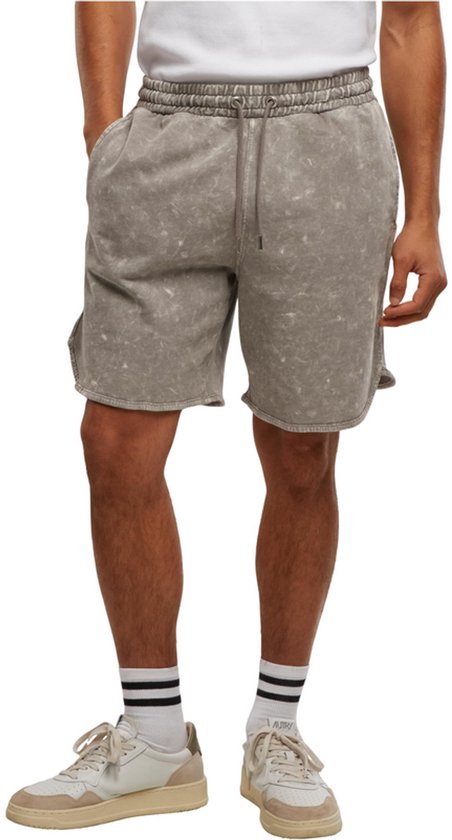 Urban Classics Washed Piped Shorts Heren Shorts - grijs - XXL