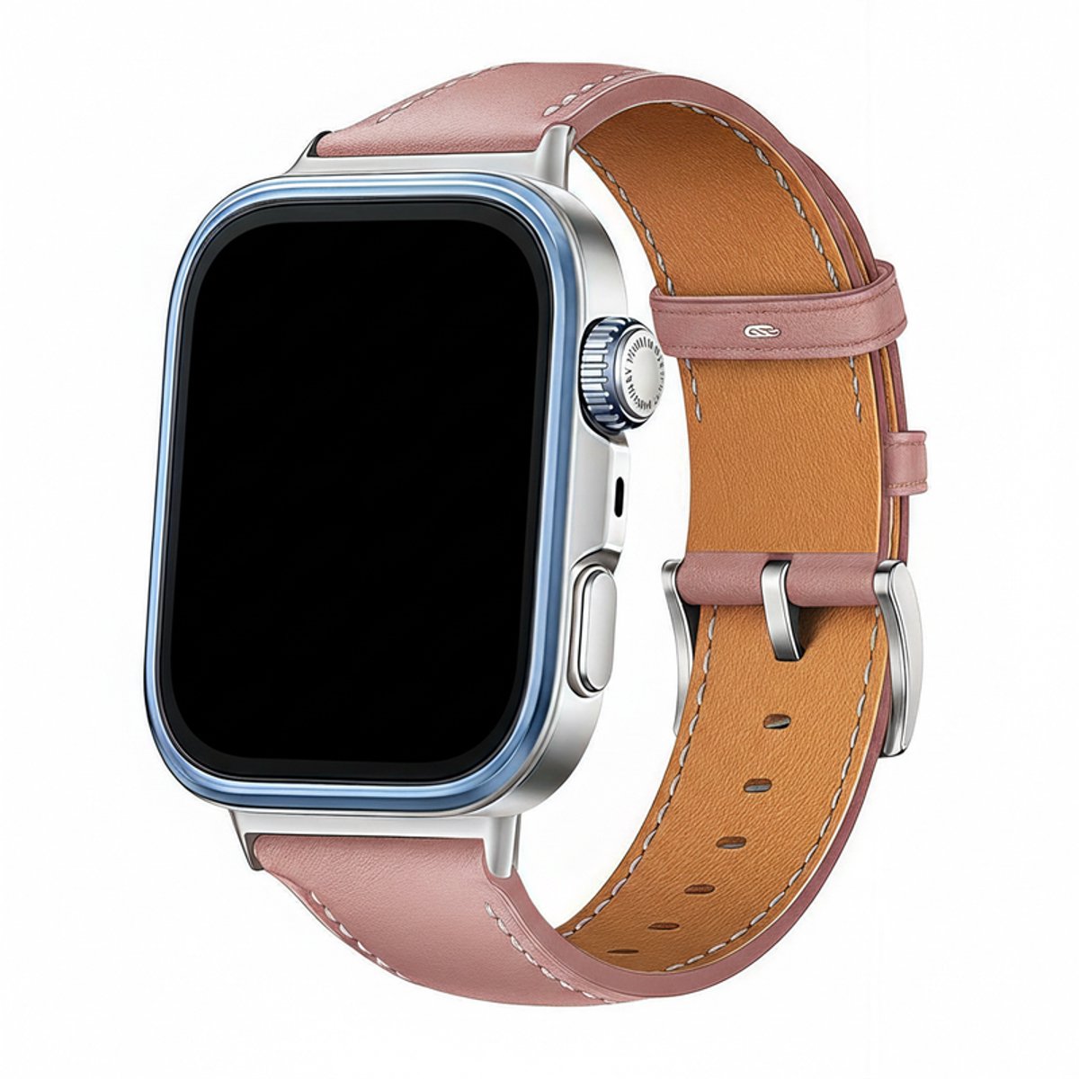 Leren bandje - geschikt voor Huawei Watch Fit 4 Pro / 4 / 3 - leer met gespsluiting - roze