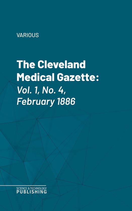 The Cleveland Medical Gazette - cover