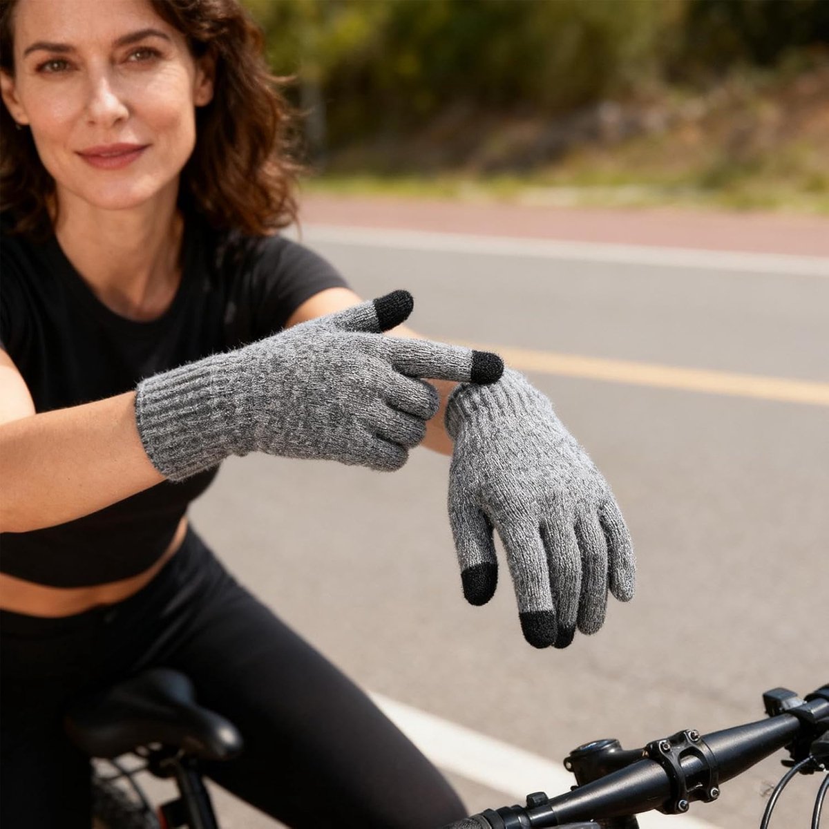 Verwarmde Winterhandschoenen Met Touchscreen Functie, Winddichte Gebreide Handschoenen Voor Skiën Autorijden En Wandelen, Ideaal Voor Hardlopen Buitenactiviteiten En Sport In Koud Weer, Comfortabele En Isolerende Wanten — cadeau in Sport & Outdoor - foto 3