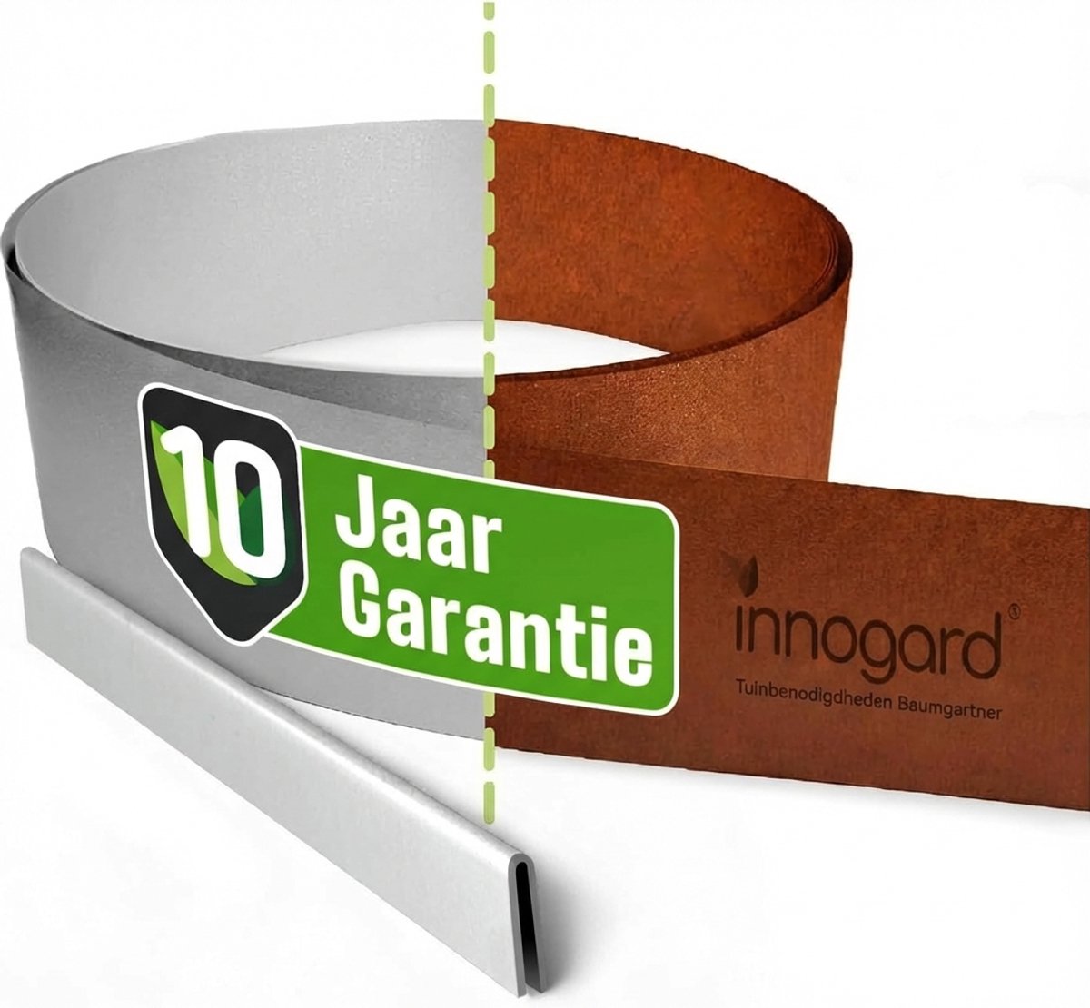 Innogard Cortenstaal gazonrand L15m H20cm - Flexibele gazonrand van 1 mm dik voor tuinperken en bloembedden