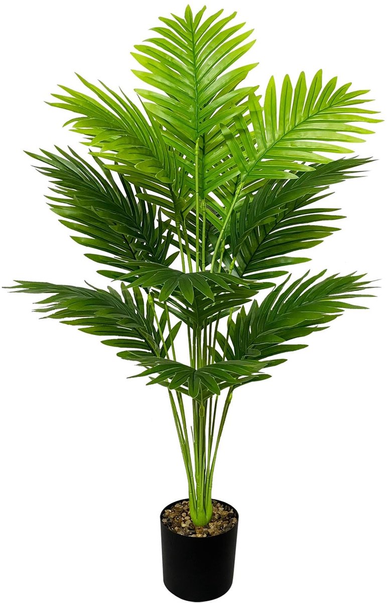 Unyqoos Levensechte kunstpalm voor sfeervolle decoratie binnenshuis en buitenshuis Groen