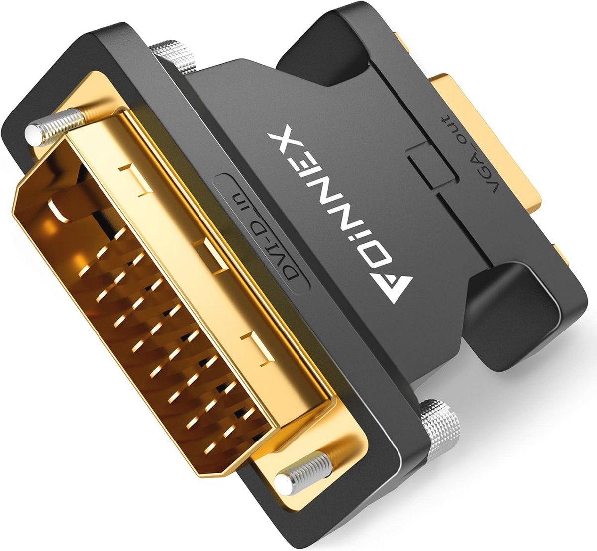 DVI naar VGA-adapter Full HD 1080P voor pc, laptop en monitoren