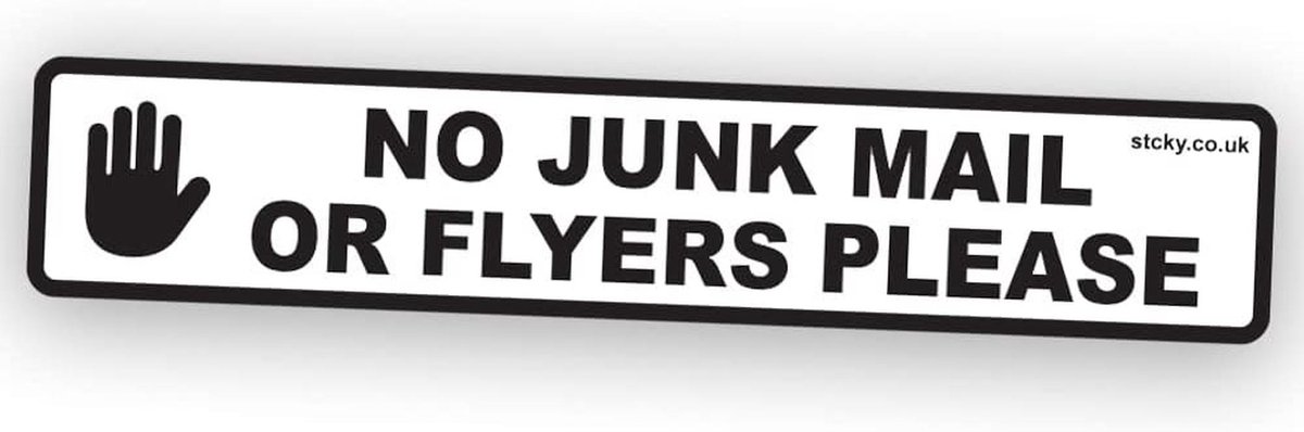 Geen Ongenode Post Sticker - Zelfklevende Vinyl Sticker voor Brievenbus