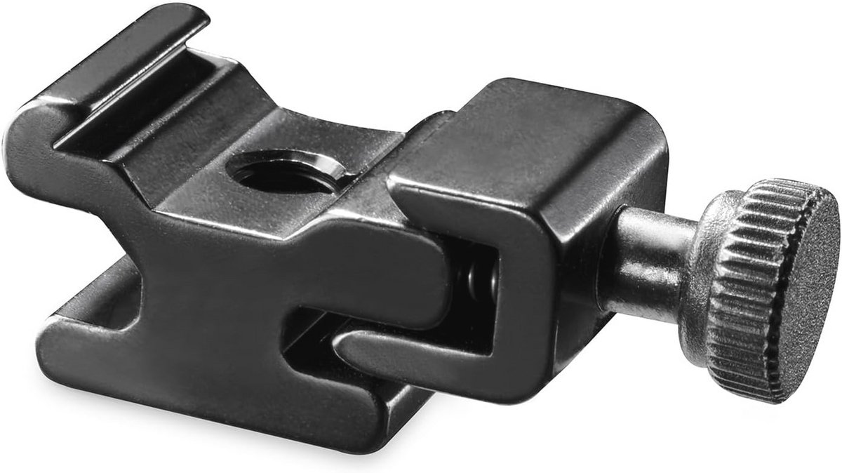 Universele flitsschoen met 1/4 inch statiefaansluiting - Robuuste metalen constructie