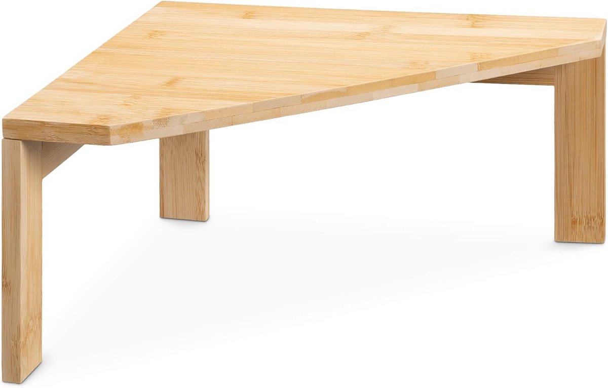 Bamboe Hoekplank 30x30cm - Opbergrek & Organizer voor Keuken, Bureau of Kast