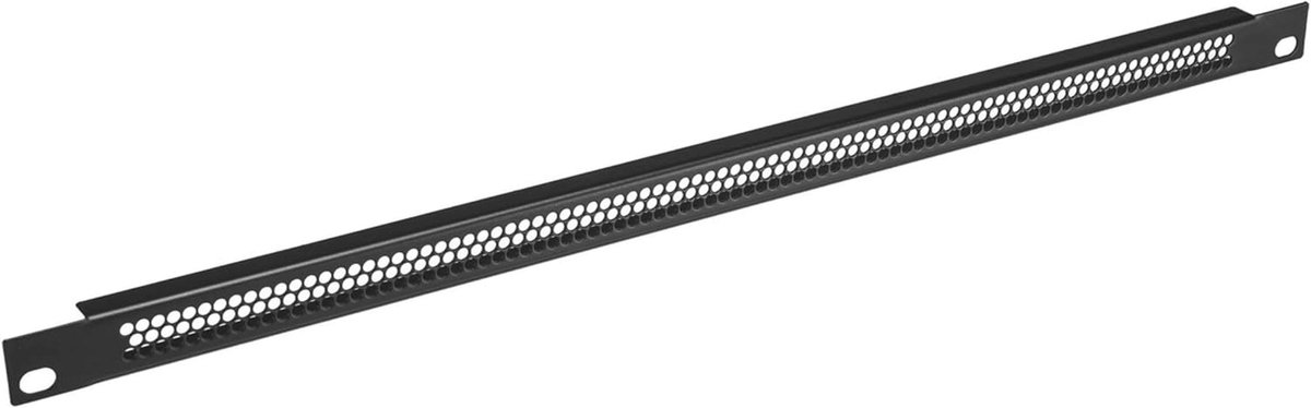 19 Inch U-Ventilatiepaneel 0,5 HE met Ronde Gaten in Zwart
