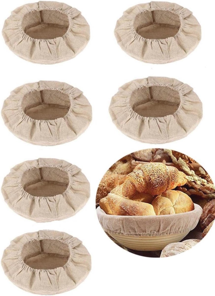 Ronde Brood Proofing Mand Doek Liner - 6 Stuks