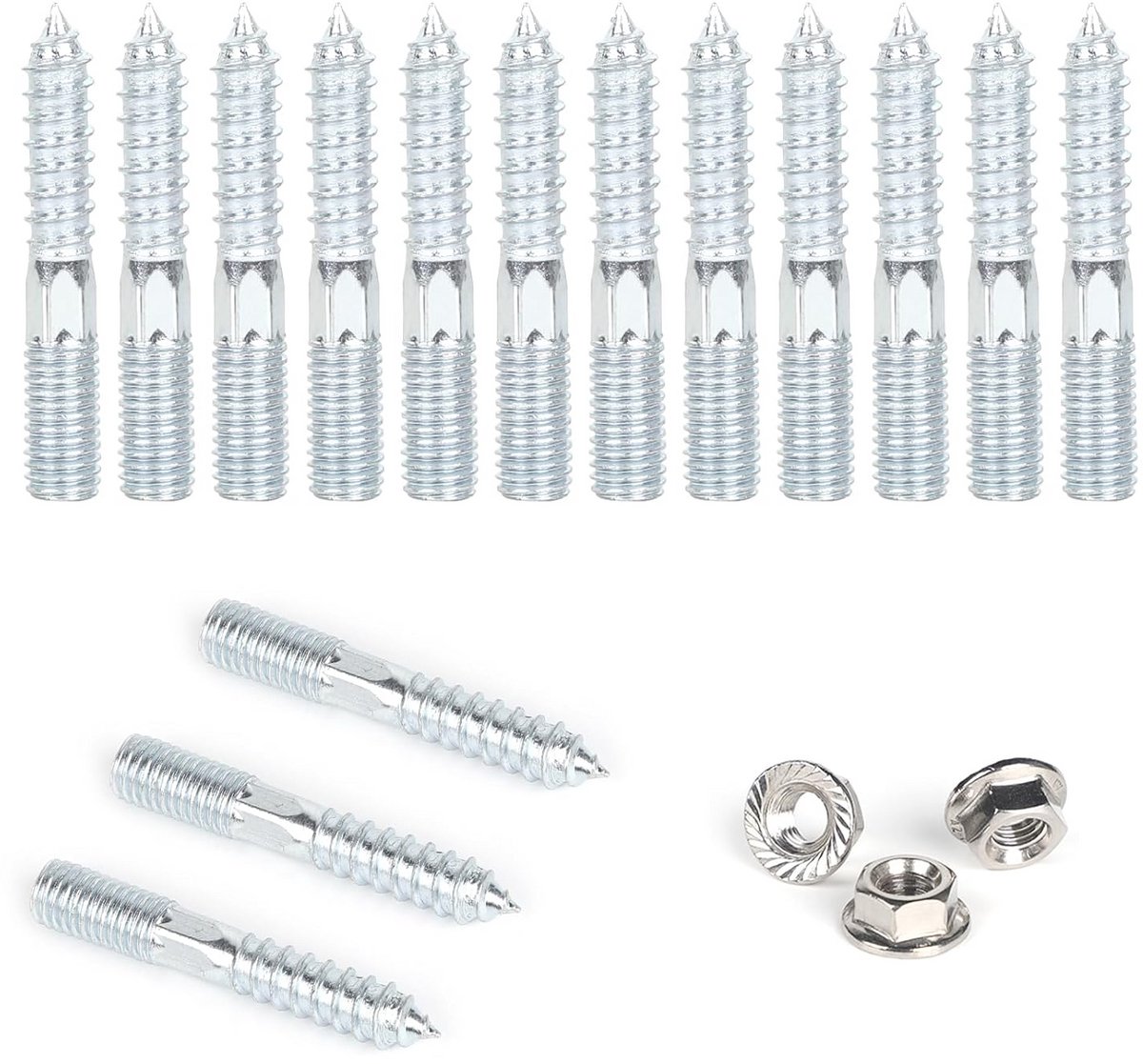 Dubbele Kopschroeven M10 x 60 mm met Torx - 15 Stuks