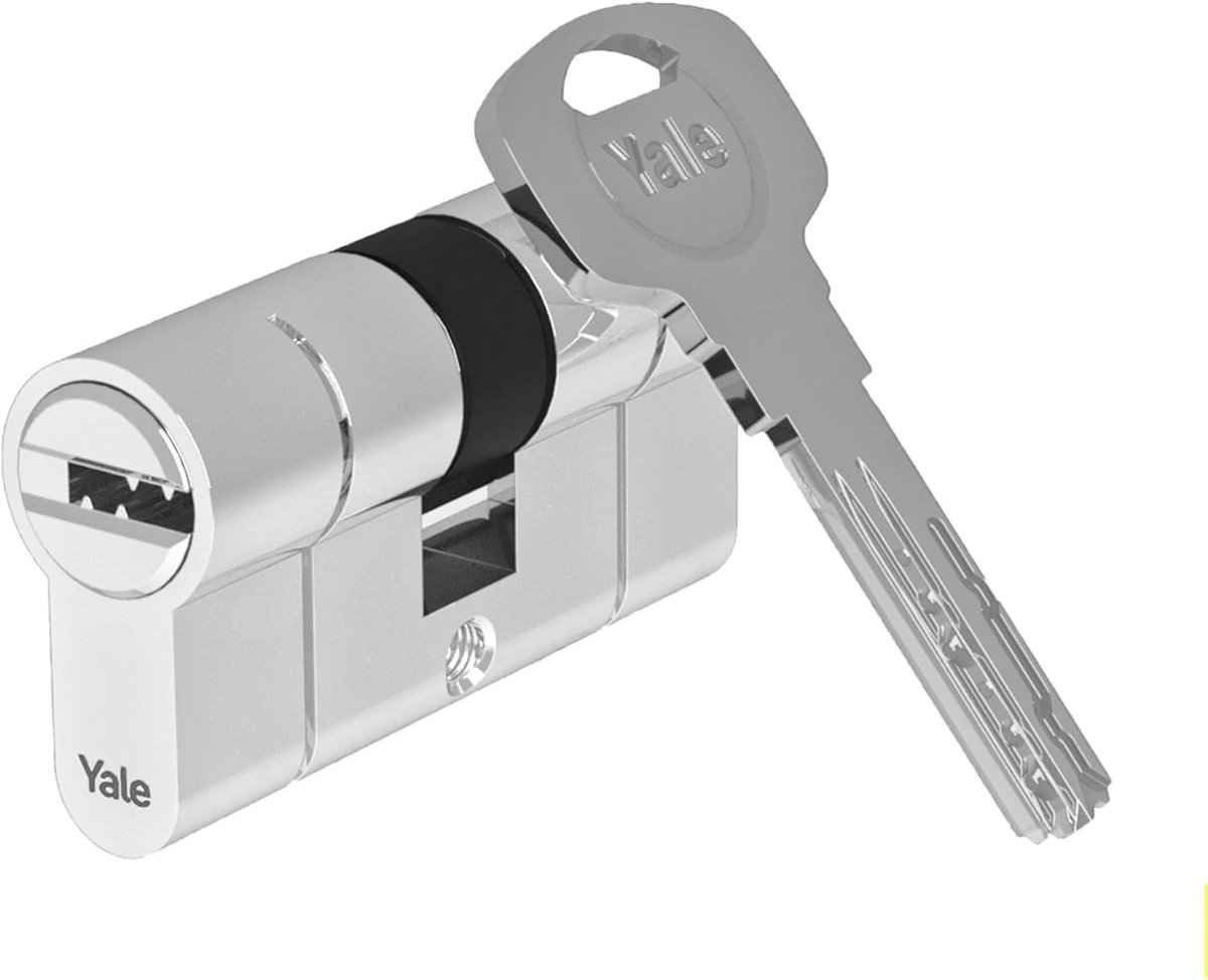 Europrofielcilinder 27/35 mm Chroom gepolijst Dubbele cilinder met 5 sleutels