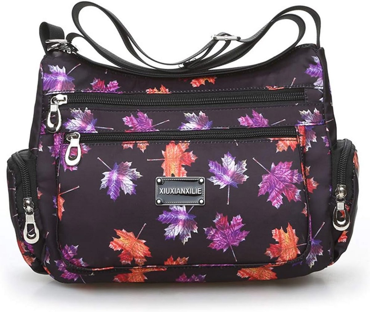 NOTAG Crossbody Tassen voor Vrouwen Nylon Schoudertas Bloemen Multi-Pocket Portemonnees en Handtassen