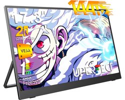 UPERFECT Portable Monitor 17.3" Gaming Monitor 2K 144Hz IPS 100% sRGB Draagbare monitor met VESA-bevestiging voor PS5/PC/Streaming with Dual USB-C/VESA Mount,for Laptop/Switch/MacBook (VESA Mount )