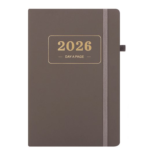 Foto: 2026 dagelijkse planner agenda 2026 volwassenen 1 dag op 1 pagina planner journal organizer 365 dagen planner notitieboek 14 0 20 8cm grijs