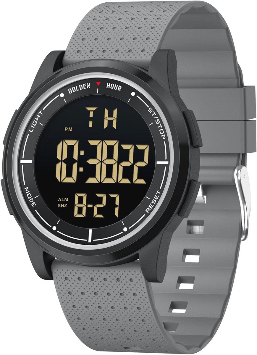 Digitaal Waterdicht Polshorloge voor Dames en Heren - Ultrathin Rubber Horloge met Groothoekdisplay