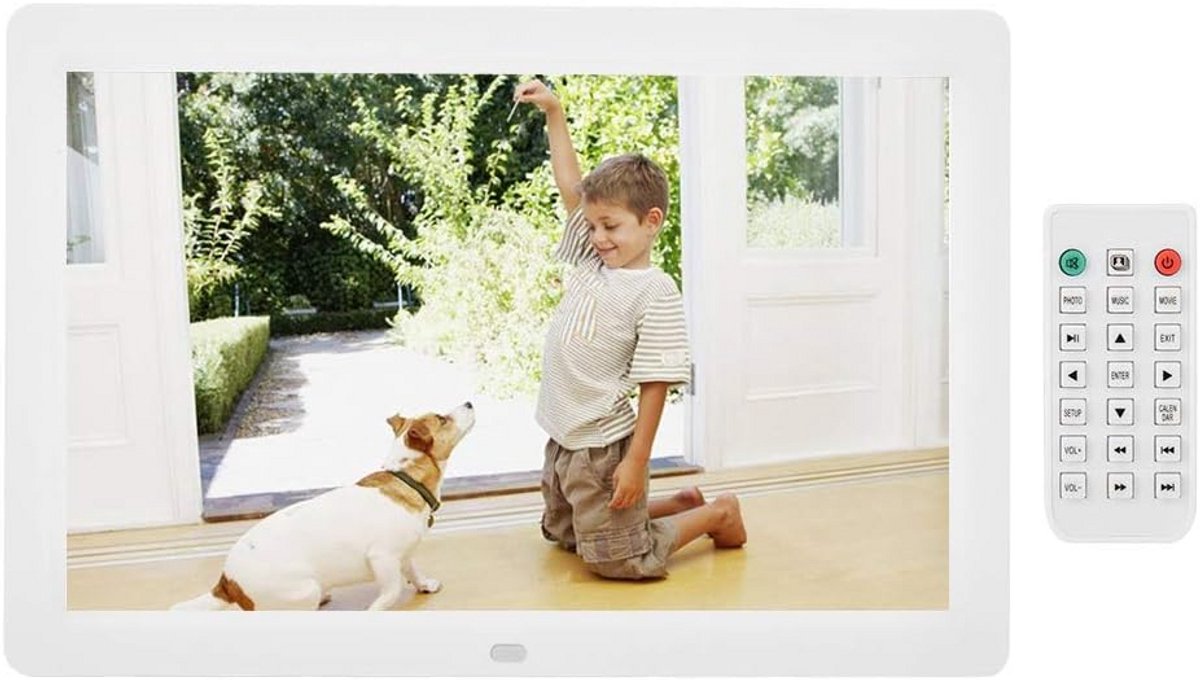 Digitale fotolijst 12 inch met HD-display en afstandsbediening