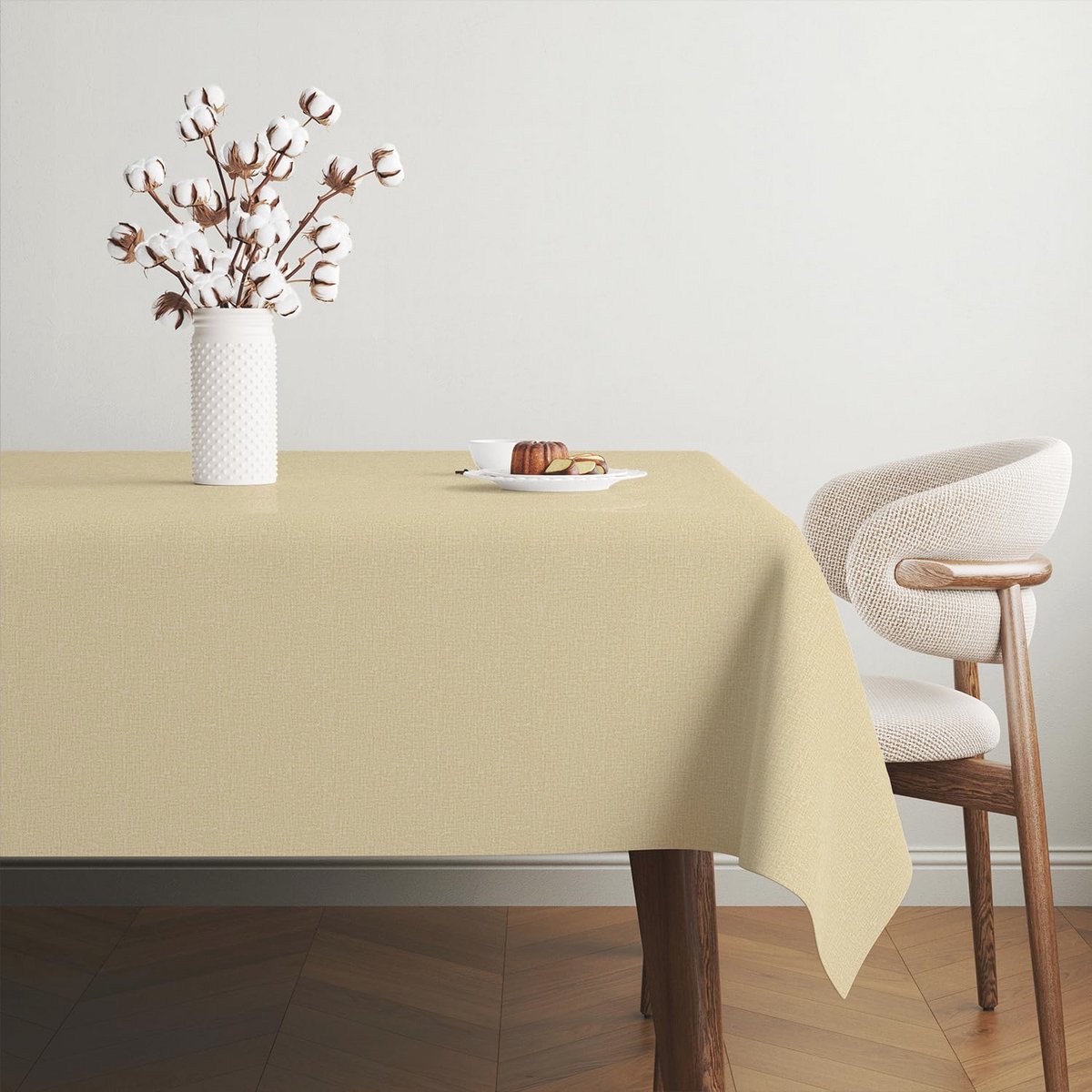 Waterdicht Tafelkleed Beige 260 x 140 cm voor Eetkamer en Keuken
