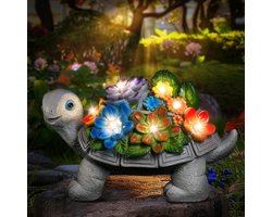 Linkax Moederdag moedergeschenken voor moeder, oma, vrouw, dochter, schildpadstandbeeld, zonnelichten, buitentuindecoratie voor buiten, tuin, terras, balkon, thuis, verjaardag, leraar
