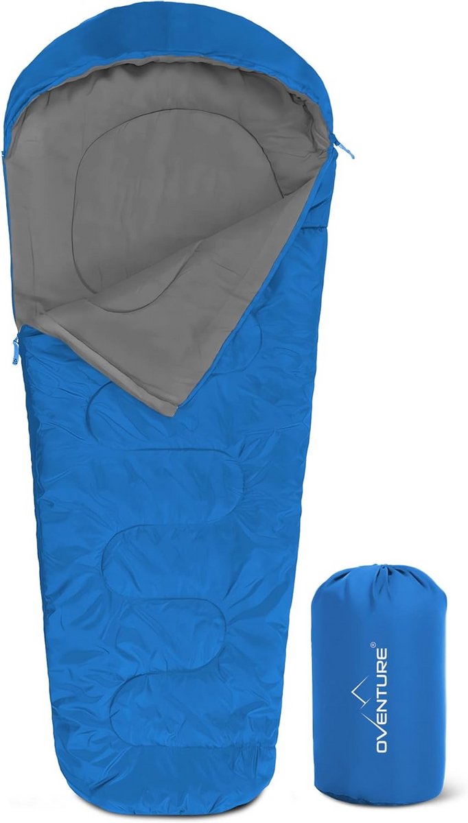 Mummyslaapzak 230x80 cm | Lichtgewicht en Warm | Comfort Temperatuur 5°C - 8°C | Waterafstotend | Perfect voor Kamperen en Reizen