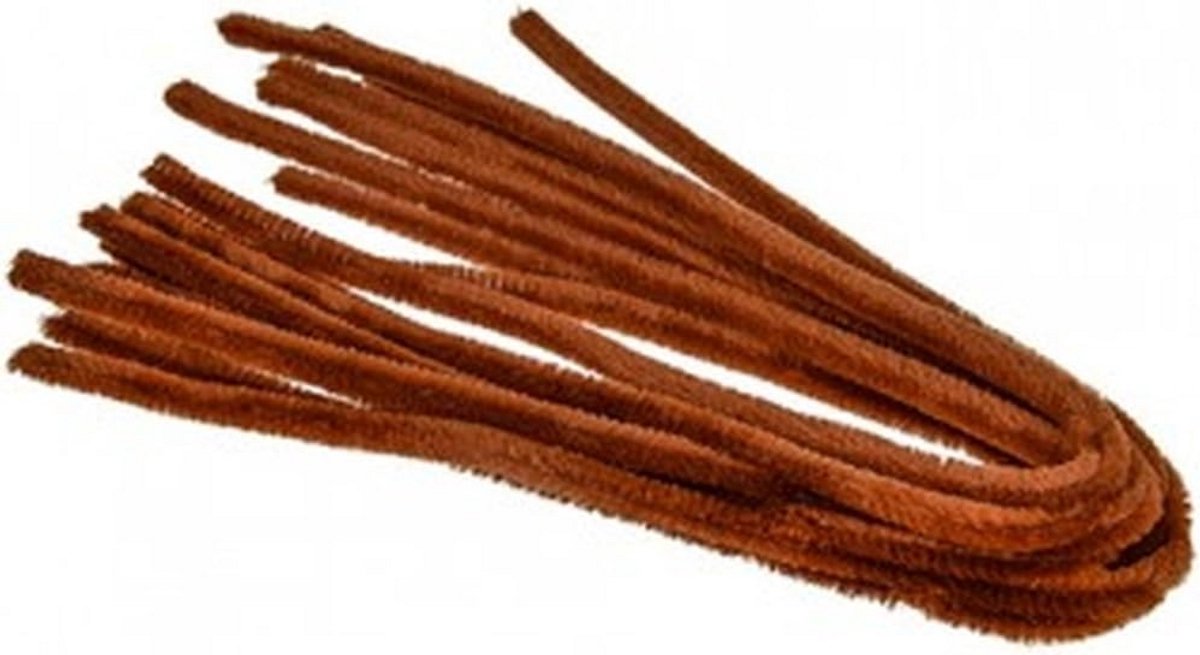 Buisreinigers 8 mm x 50 cm - 10 Stuks Midden Bruin voor Modelbouw en Knutselen