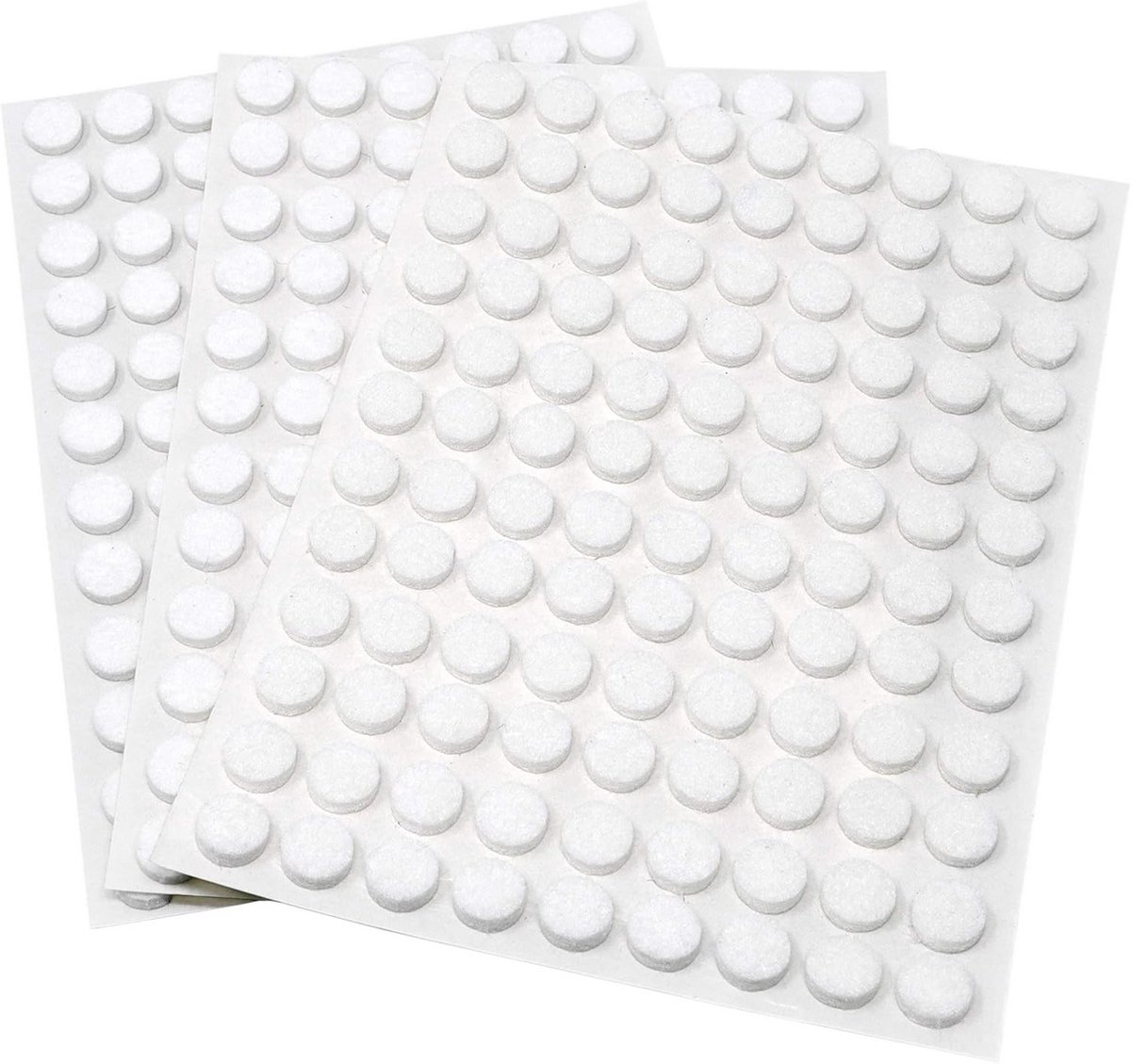 324 Zelfklevende Viltglijders - Meubel- en Vloerbescherming - Rond - Ø 10 mm - Wit